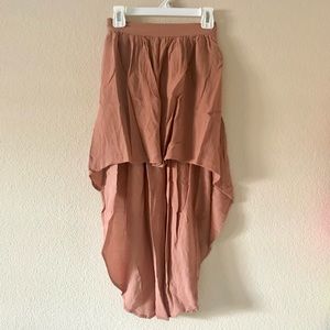Forever 21 high-low/mullet skirt in red-pink